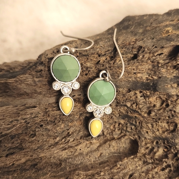 Lia Sophia "Maraca" Cut Crystal & Resin Earrings - Picture 2 of 5